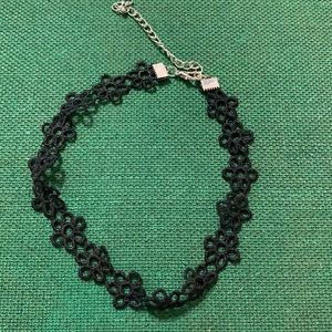 Black lace flower chocker